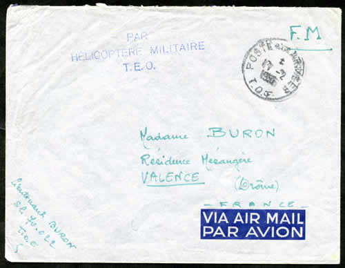 Lettre par hélicoptère TEO
