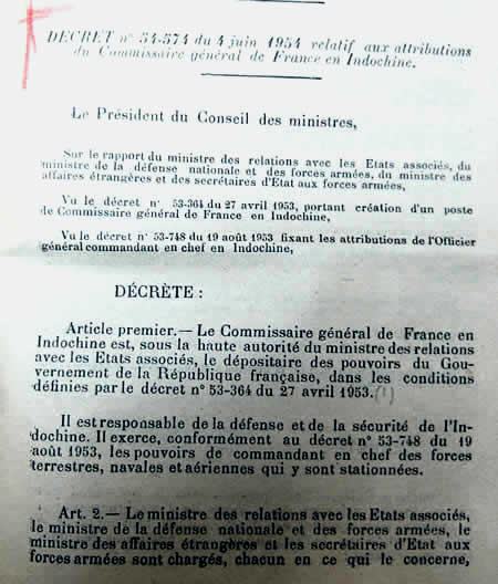 attributions du commissaire général