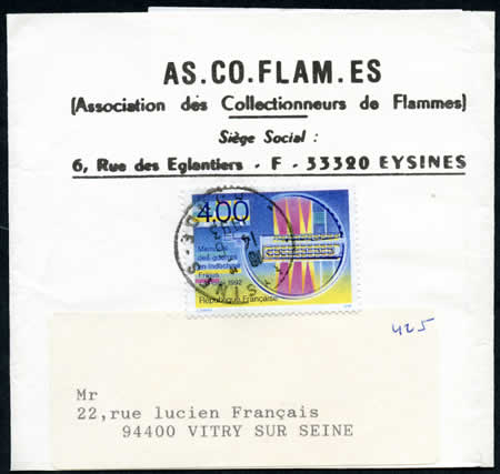 Timbre Fréjus sur bande de journal