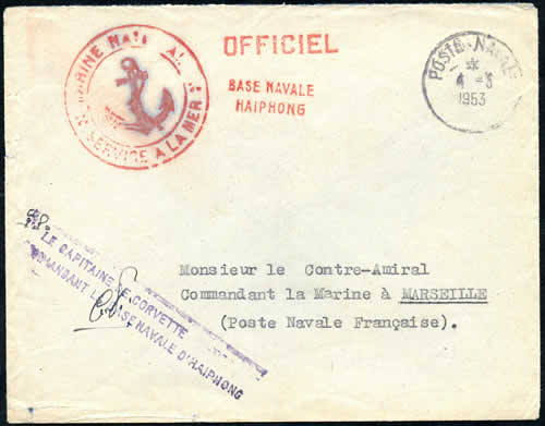 Base Navale Haiphong griffe rouge non encadrée