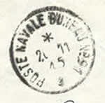 Cachet Poste Navale Bureau No91