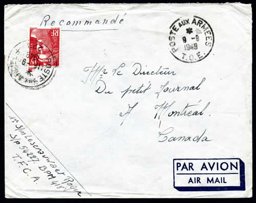 Affranchissement gratuit cachet 222 sans étoiles