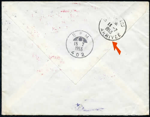 BPM 405 / ARRIVEE sur lettre