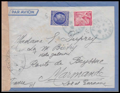 Censure ovale angles pointus