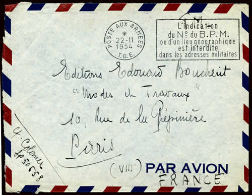 Oblitération mécanique : L'indication du N° de BPM...