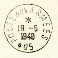 cachet BPM 405 lettre de l'annexe grattée