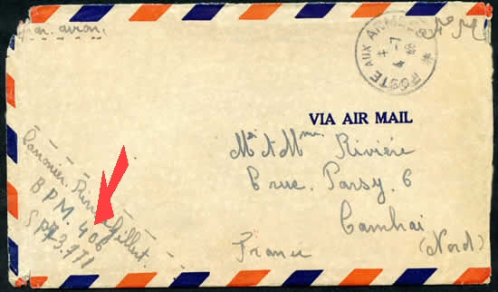 Cachet à croix de Lorraine de Haiphong