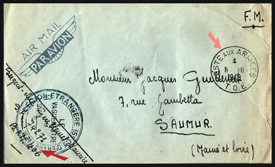 Cachet TOE à croix de Lorraine