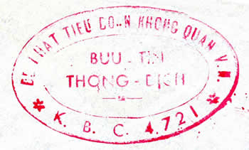 Cachet ovale de vaguemestre Vietnamien