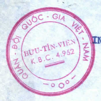 Cachet de vaguemestre en vietnamien