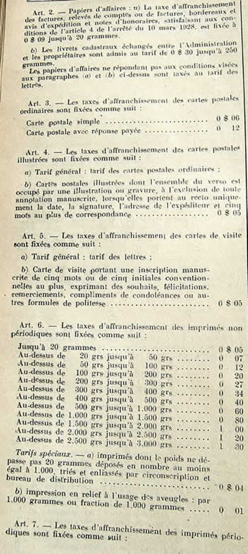 Tarif Avril 42