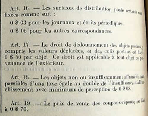 Tarif international avril 42