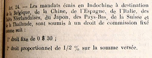Tarif international avril 1942