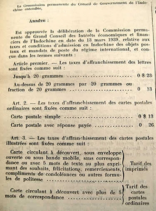 Tarif juin 1939 extrait 5