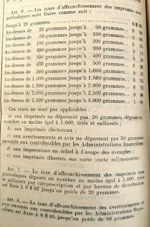 Tarif juin 1939 extrait 18
