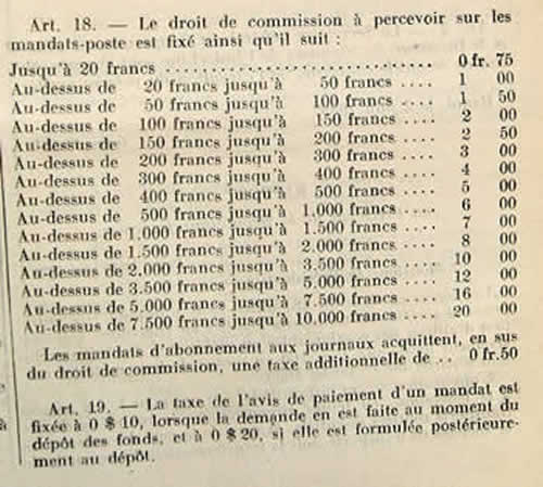 Tarif juin 1939 extrait 22