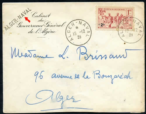 cachet et griffe alger naval