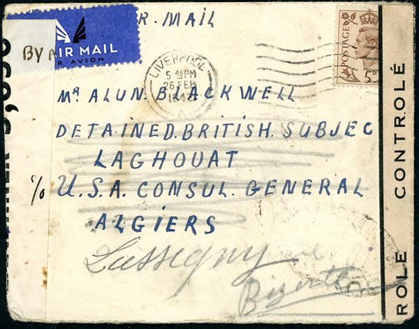 Lettre pour un déténu britannique à Laghouat