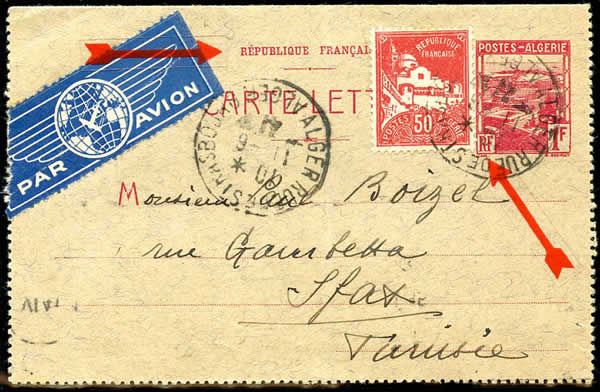 Carte-lettre 1F avec RF