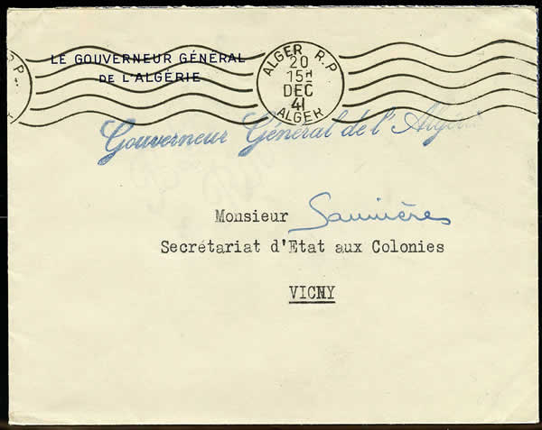 Griffe de franchise du gouverneur Châtel