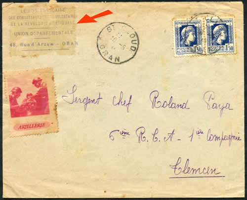 Enveloppe en-tête Légion