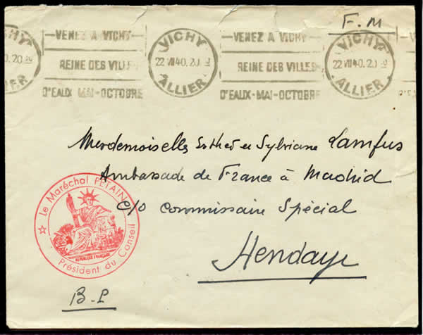 lettre pétain Pdt du Conseil