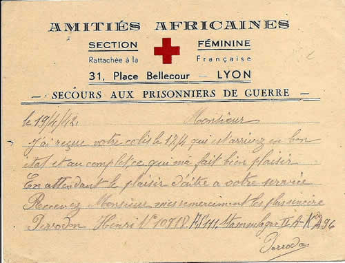 Amitiés Africaines verso