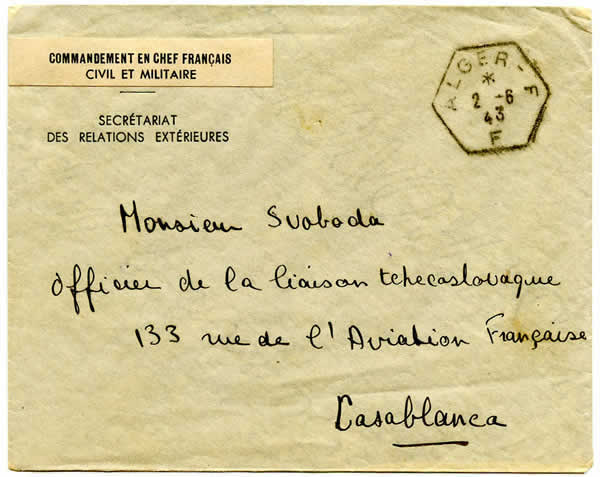 lettre du Commandement Civil et Militaire