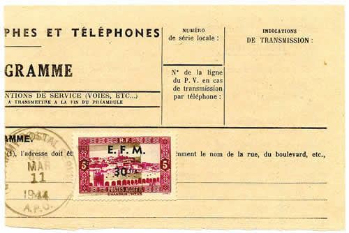 timbre EFM sur fragment
