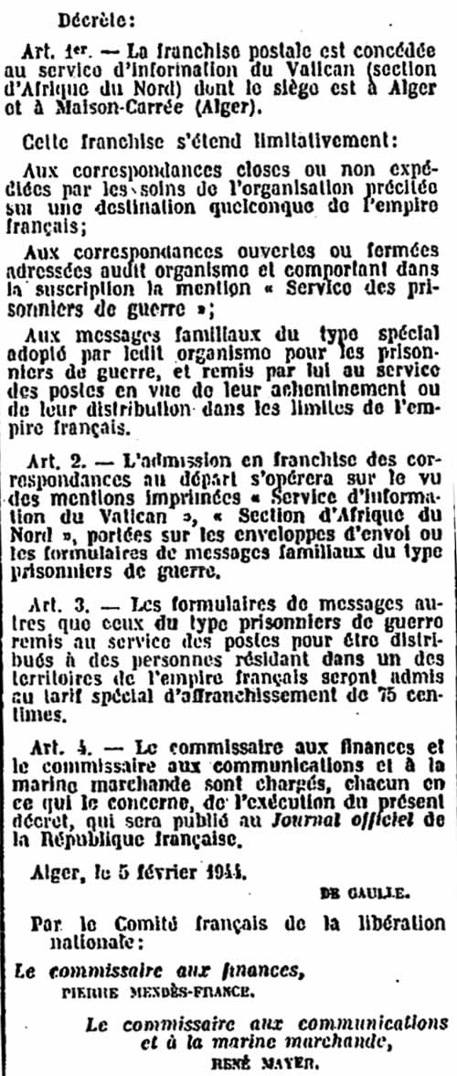 Franchise service du Vatican 2