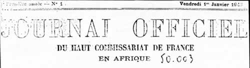 Journal Officiel du Haut-Commissariat
