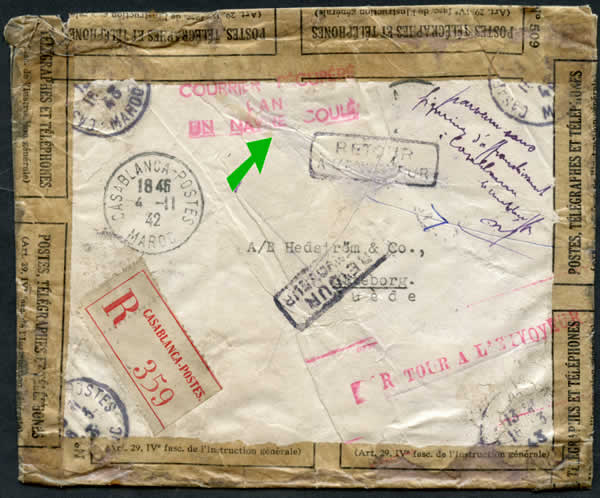 Lettre coulée à Casablanca