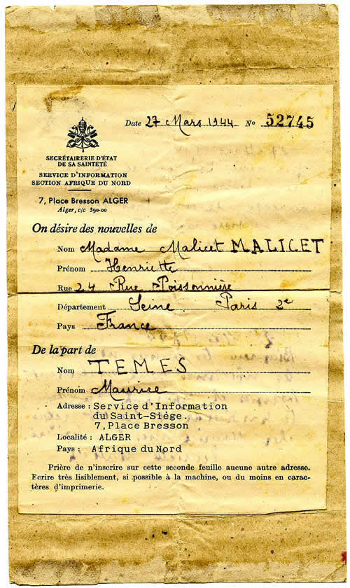 Intérieur du message transmis par le Vatican