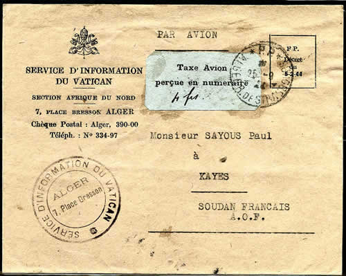 Message du Vatican payé en numéraire