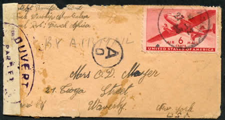 lettre du Montcalm en franchise partielle sans surcharge