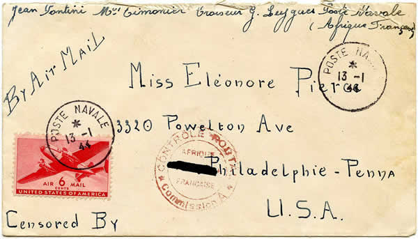 courrier marraines de guerre 13-1-44