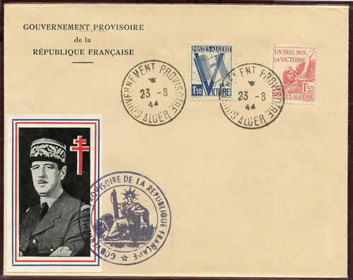 Premier jour du cachet Gouvernement provisoire