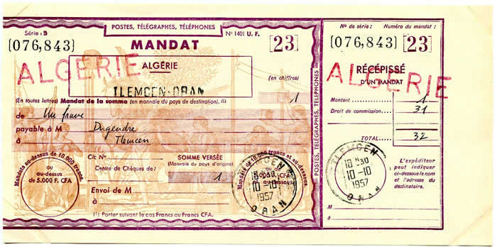 Formule de mandat spécifique à l'Algérie