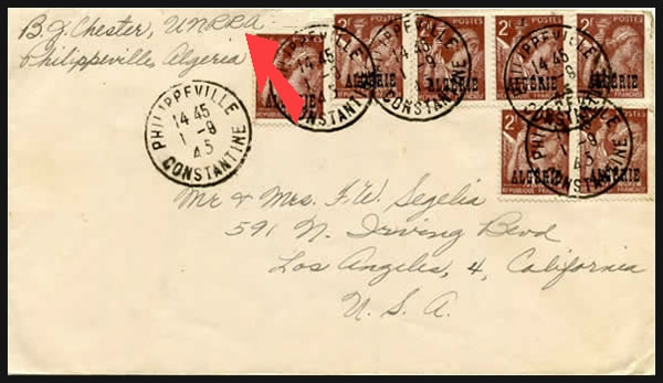 Lettre de l'UNRRA de Philippeville