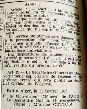 Limitations du service télex (2)