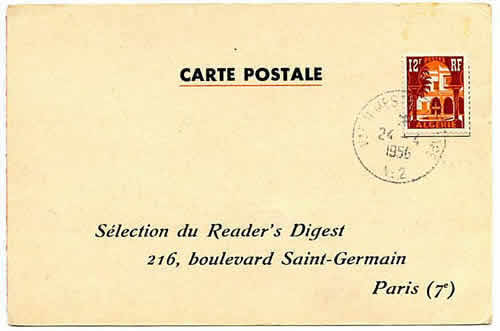 CP affranchie oblitérée VE2