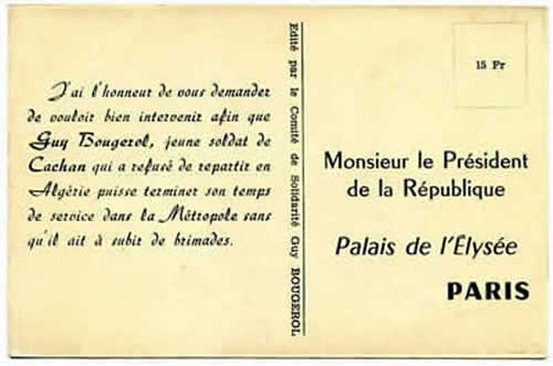 Pétition en faveur des réfractaires