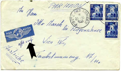 Lettre étranger Constantine Militaire