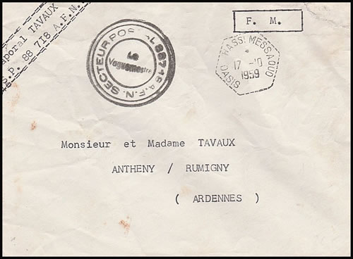 cachet militaire Hassi messaoud gratté