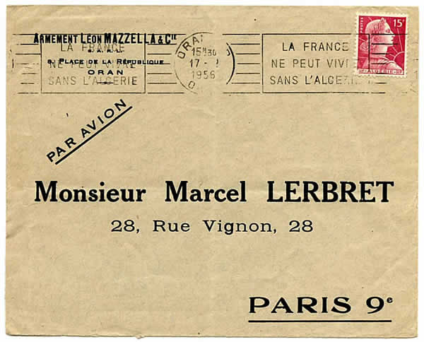 Flamme La France ne peut vivre sans l'Algérie 17 février Oran