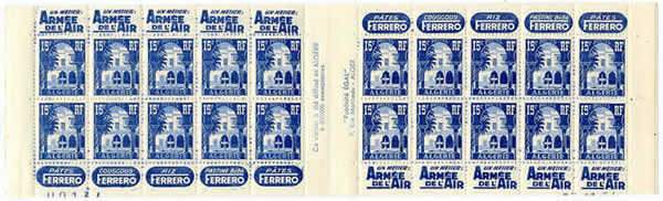 Carnet 15 F pardo pub armée de l'Air.