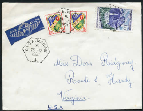 lettre affranchie pour les USA