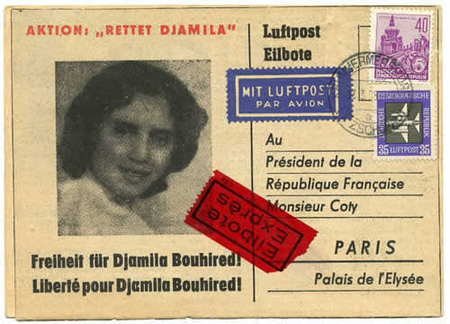 Carte -journal de dDR en faveur de Djamila