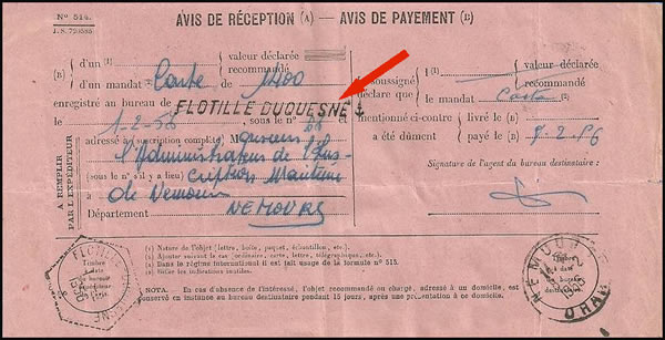 Griffe linéaire Flotille Duquesne