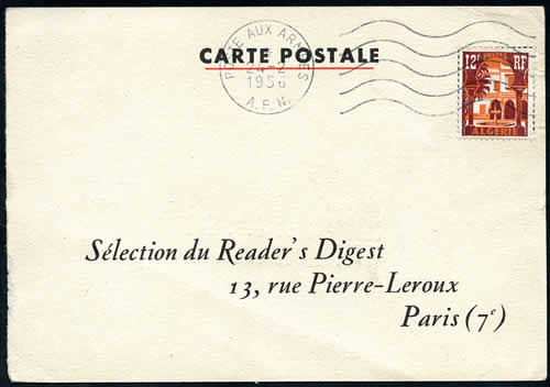 Oblitération mécanique AFN du 24/2/56